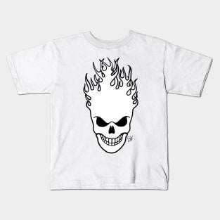 Skull on Fire Kids T-Shirt